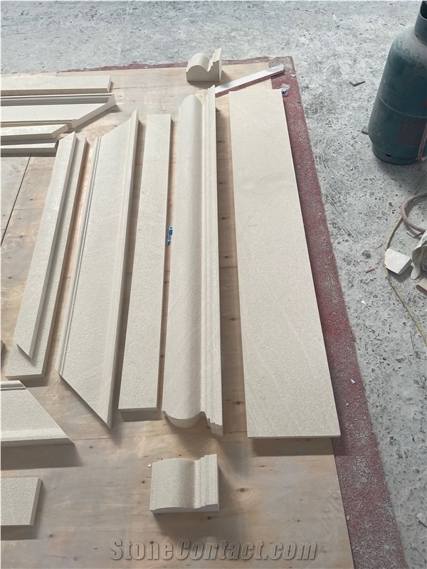 Customized  Hand Carved White Limestone Indoor Fireplace