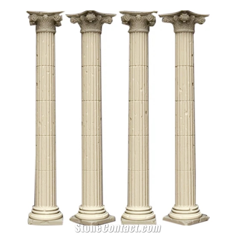 Decorative Building Natural Marble Roman Columns For House