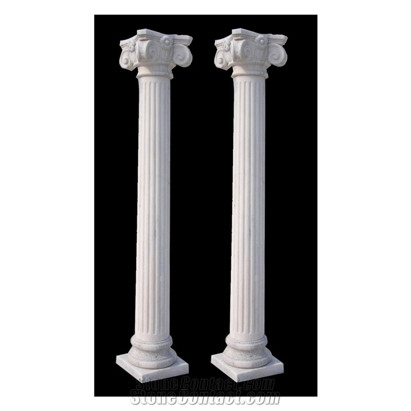Decorative Building Natural Marble Roman Columns For House