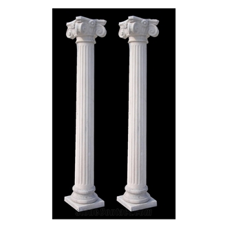 Decorative Building Natural Marble Roman Columns For House