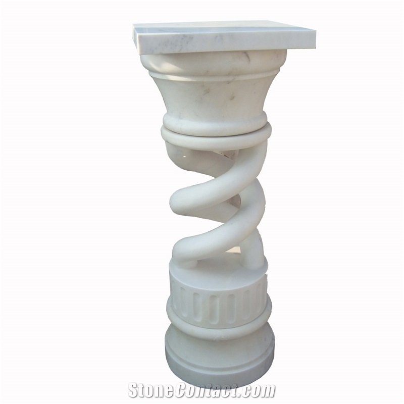 Decorative Green Marble Stone Roman Column Pillar