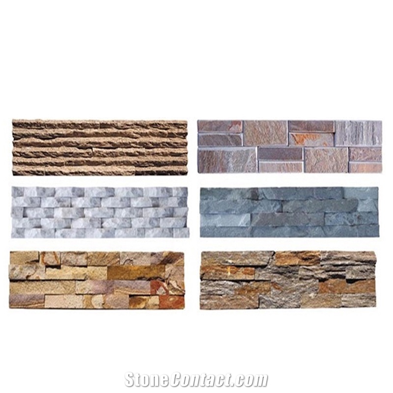 Exterior Wall Veneer Slate Stone Panels For Fireplace
