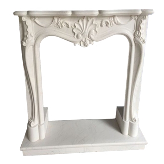 Factory Customized White Stone Marble Fireplace