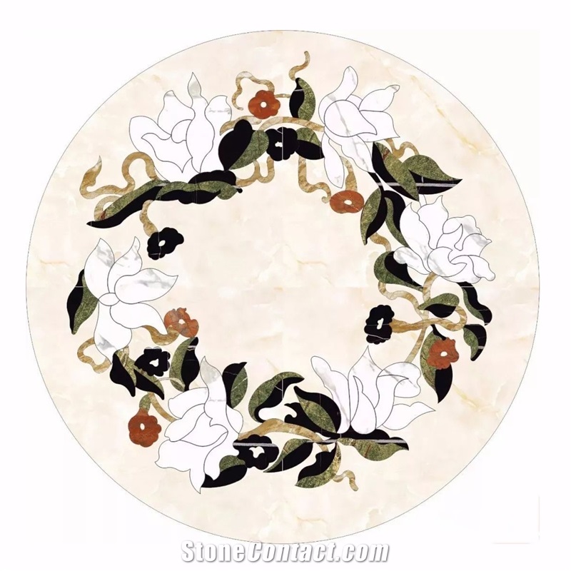 Factory Produce Customized Waterjet Marble Medallion