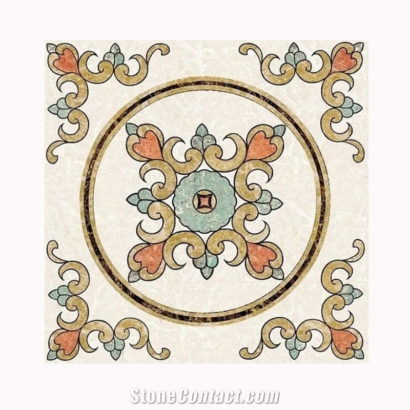 Factory Produce Customized Waterjet Marble Medallion