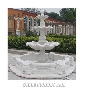 Fountain Outdoor White Marble Landscaping Fountain