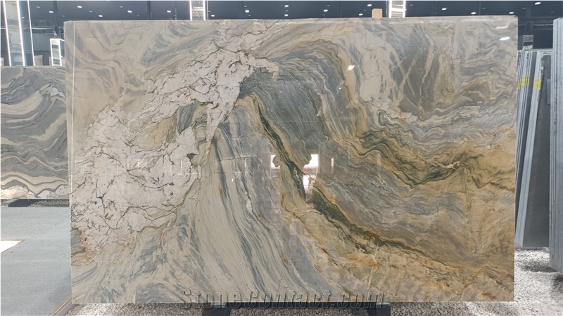 High-End Luxury Stone Silk Road  Quartzite Slabs