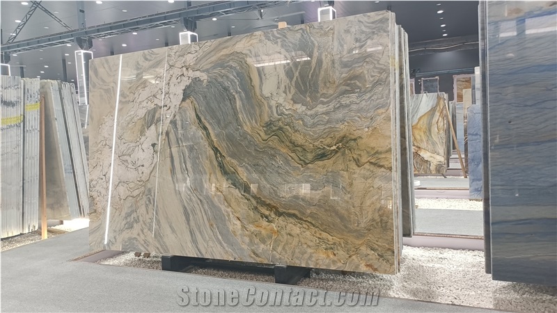 High-End Luxury Stone Silk Road  Quartzite Slabs