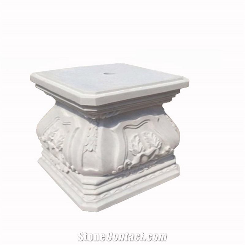 High Quality White Limestone Natural Stone Columns & Pillars