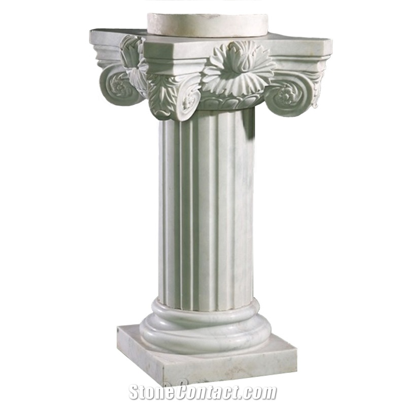 High Quality White Limestone Natural Stone Columns & Pillars