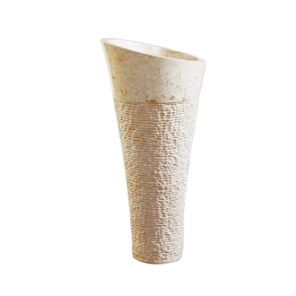 Hotel Luxury Stone Basin Pedestal Free Standing Marble Sink