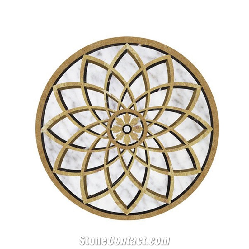 Luxury House Decor Floor Pattern Tiles Marble Medallion