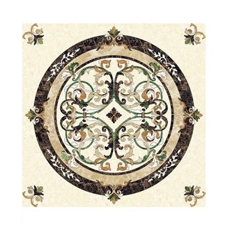 Luxury Marble Villa Hotel Mosaic Medallion Floor Waterjet