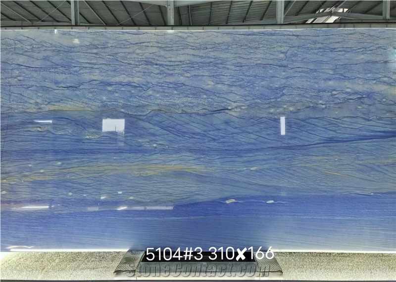 Luxury Transmission Blue Sky Azul Cielo Quartzite  Slabs