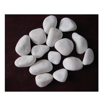 Natural Tumbled Snow White Pebbles For Garden Landscape