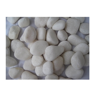 Natural Tumbled Snow White Pebbles For Garden Landscape