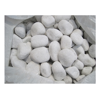 Natural Tumbled Snow White Pebbles For Garden Landscape