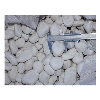 Natural Tumbled Snow White Pebbles For Garden Landscape