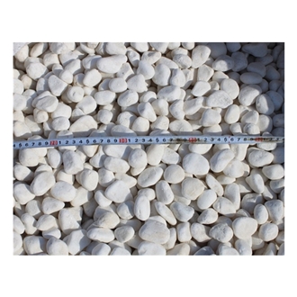 Natural Tumbled Snow White Pebbles For Garden Landscape
