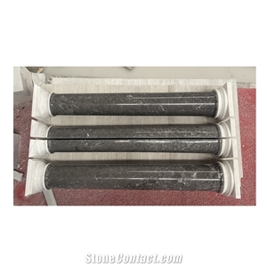 New Design Black Marble Roman Stone Pillar