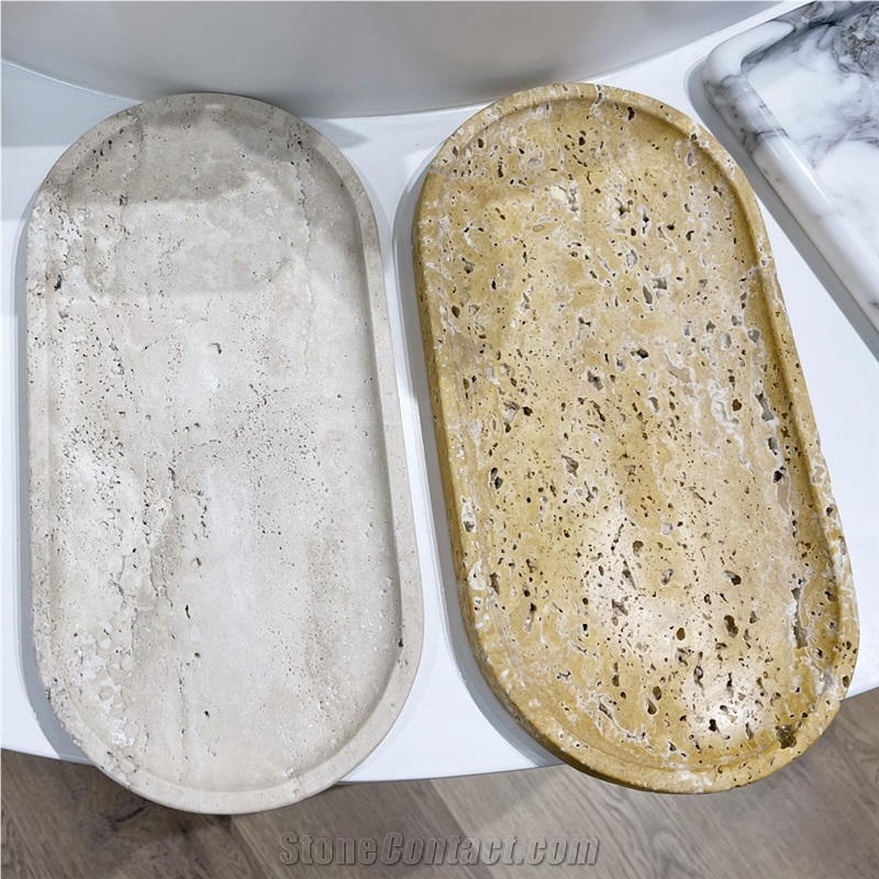 OEM Design Natural Marble Stone Fluted Bowl  Key Bowls