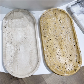 OEM Design Natural Marble Stone Fluted Bowl  Key Bowls
