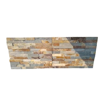 Outdoor Yellow Rusty Cultural Slate Wall Cladding Veneer