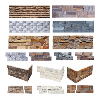Outdoor Yellow Rusty Cultural Slate Wall Cladding Veneer