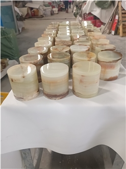 Refine Stone Supply Onyx Stone Candle Jar