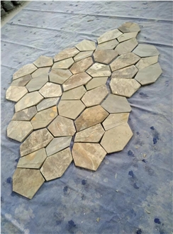 Rusty Slate Mesh Paver Landscaping Flagstone