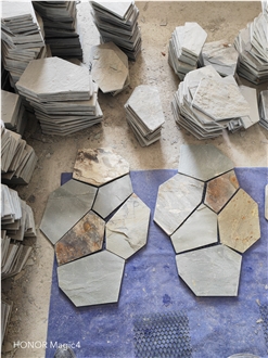 Rusty Slate Mesh Paver Landscaping Flagstone