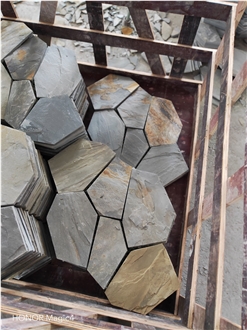 Rusty Slate Mesh Paver Landscaping Flagstone