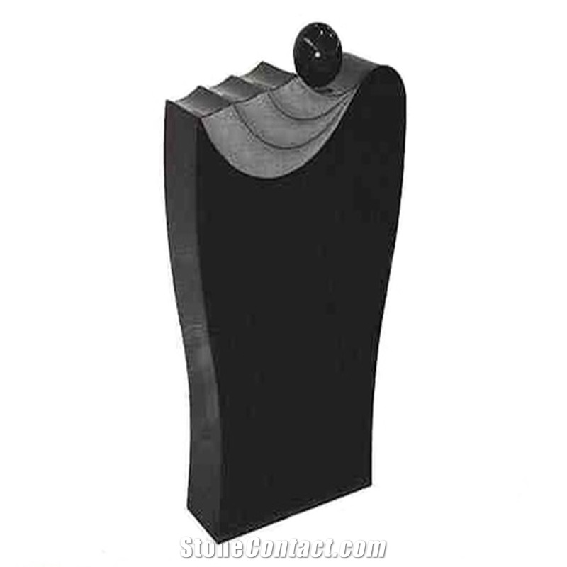 Shanxi Black Granite Russian Style Tombstone Monuments