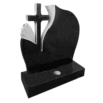 Shanxi Black Granite Russian Style Tombstone Monuments