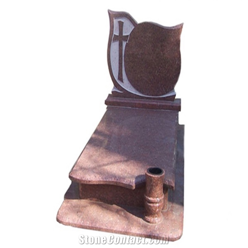 Shanxi Black Granite Russian Style Tombstone Monuments