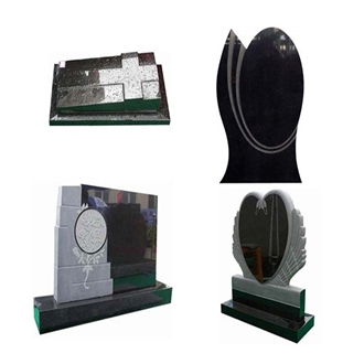 Shanxi Black Granite Russian Style Tombstone Monuments