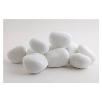 Snow White Round Marble Gravel Chips Tumbed Pebble Stone