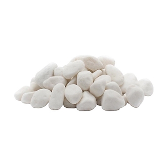 Snow White Round Marble Gravel Chips Tumbed Pebble Stone