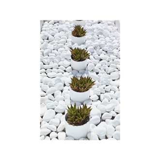 Snow White Round Marble Gravel Chips Tumbed Pebble Stone