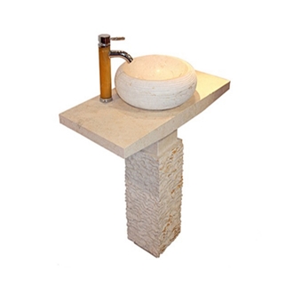 Volakas White Marble Bathroom Rectangle Sink