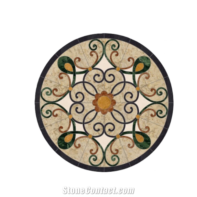 Waterjet Cutting Medallions Tile Stone Flooring Products