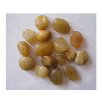 White Color Nature Stone Pebbles Driveway