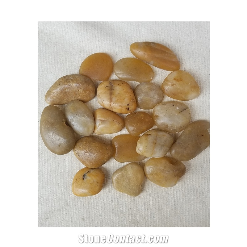 White Color Nature Stone Pebbles Driveway