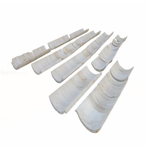 White Marble Column Sculptured Roman Carved Column