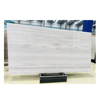 White Wood Vein Polished Marble Wall Slabs For Wall  Tiles