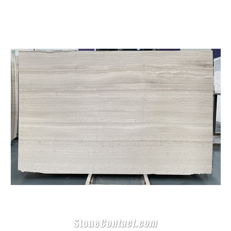 White Wood Vein Polished Marble Wall Slabs For Wall  Tiles