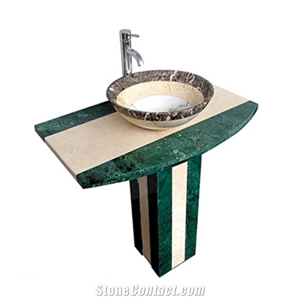 Wholesale Beige Marble Pedestal Basin