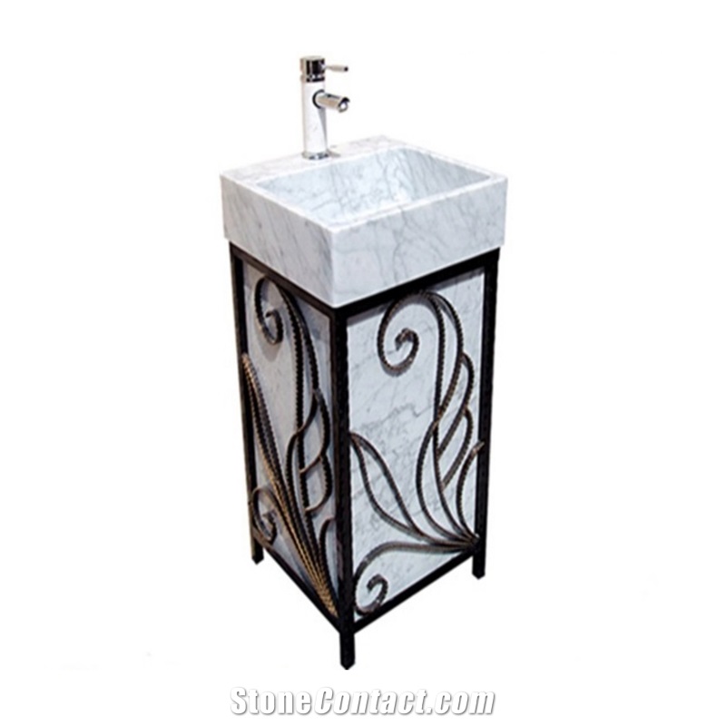 Wholesale Beige Marble Pedestal Basin