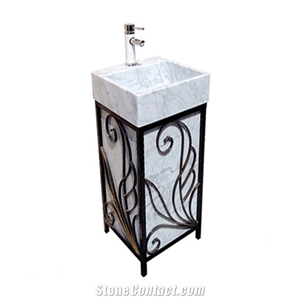 Wholesale Beige Marble Pedestal Basin