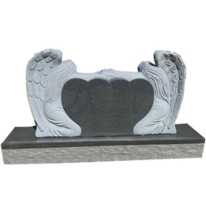Wholesale Black Granite   Angel Heart  Tombstone